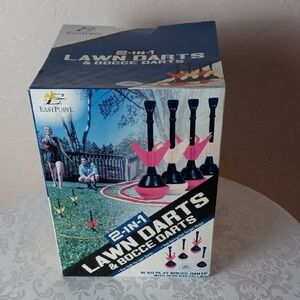 NIB EastPoint 2-in-1 Lawn Darts & Bocce Darts Set